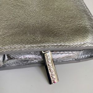 Silver Metallic Sephora Clutch / makeup bag